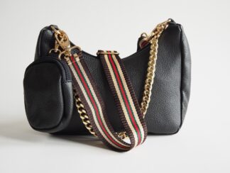 Black Genuine Leather Bag for Woman made in Italy