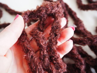 Mohair Thick  Rope Cord String Fetiche Brown 25 meters