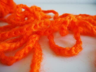 Mohair Thick  Rope Cord String Fetiche Orange 26 metres