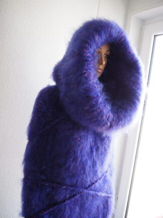 Mohair Sweater Tube Fetiche Purple Handmade HandKnitted by LanaKnittings